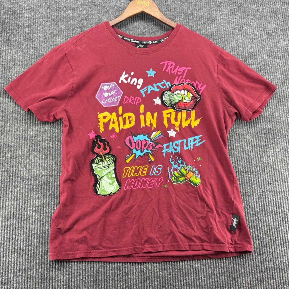 Switch Graphic T-Shirt Mens XL Red Good Paid In Full Streetwear Limited Edition